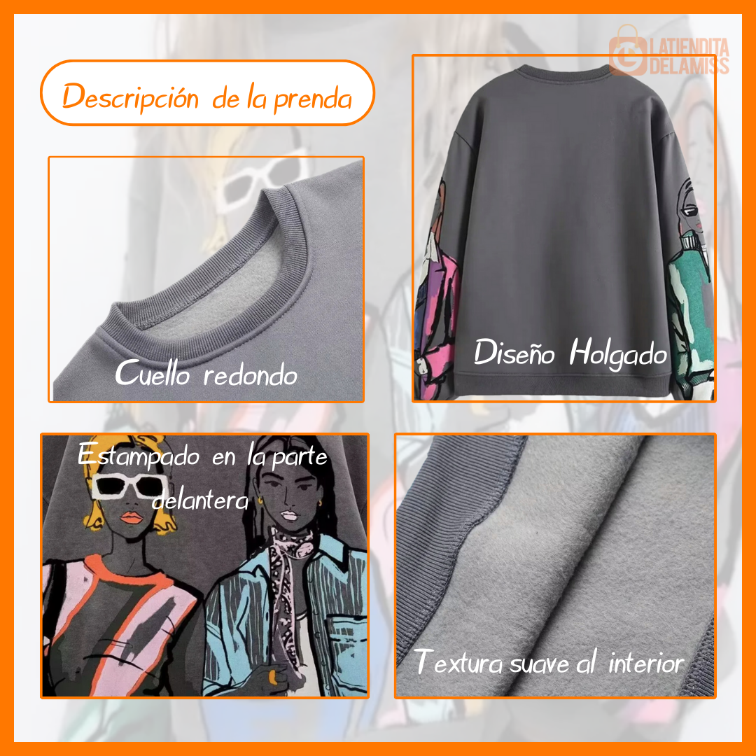 SUÉTER CASUAL PARA MUJER CON ESTAMPADO ÚNICO™