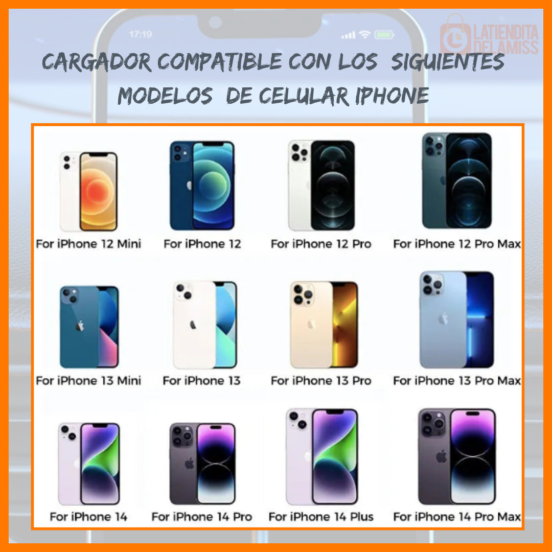 Cargador  rápido  e  inalámbrico con  soporte magnético para celular  Iphone™